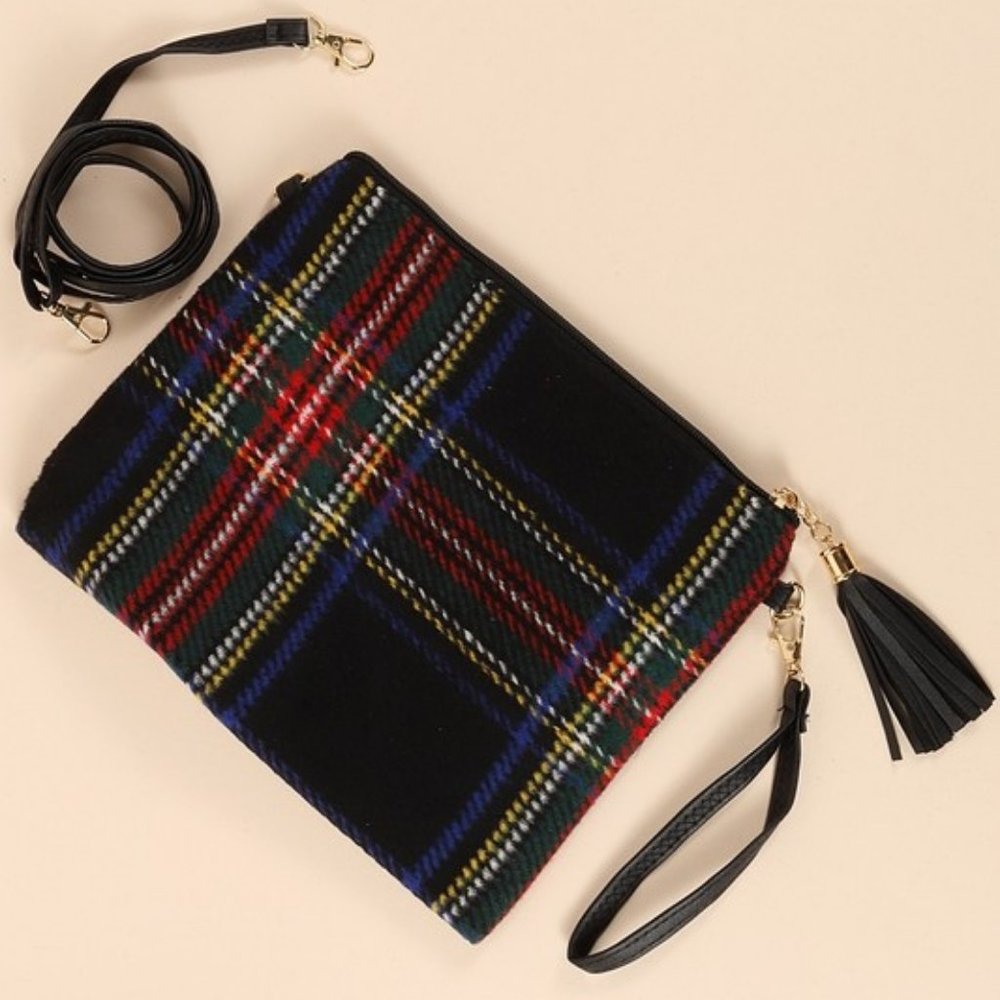 Holiday Plaid Clutch